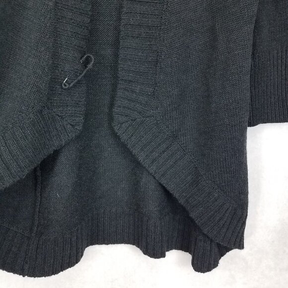 Eileen Fisher Size S Merino Wool Cardigan Sweater in Charcoal Gray - Picture 3 of 11
